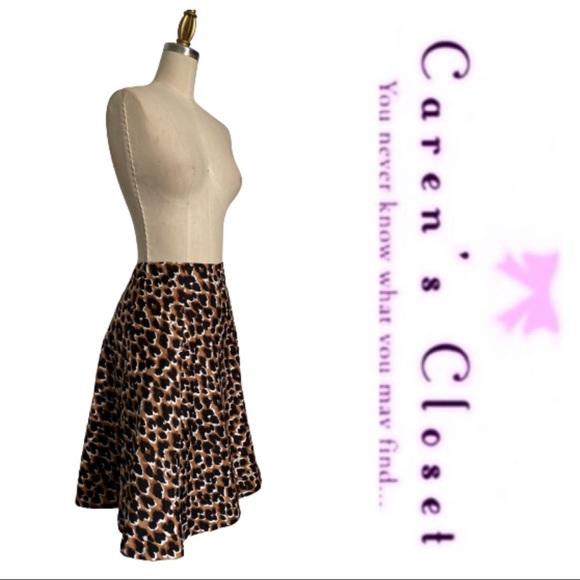 Trina Turk Dresses & Skirts - Trina Turk Flared Leopard Cotton Skirt